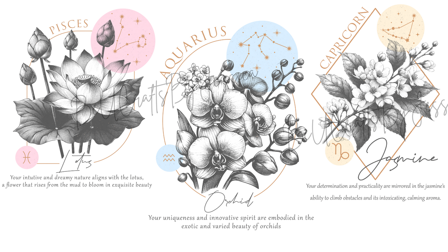 zodiac Birth Flower T-shirt