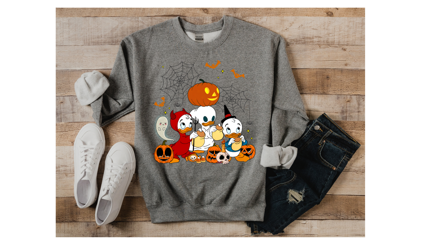 Trick-or-Treat Duck Trio Halloween Tee & Sweatshirt