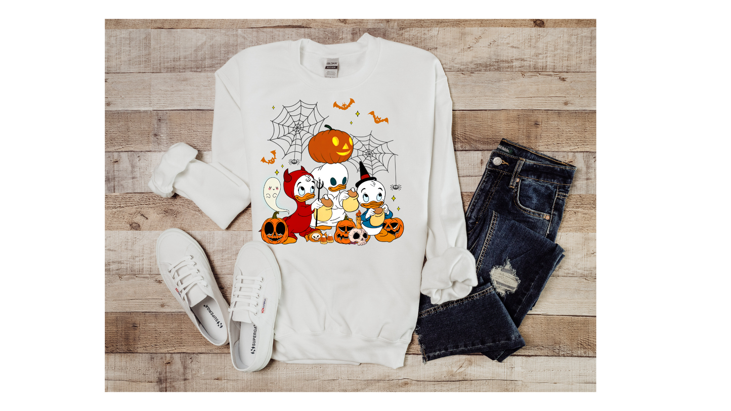 Trick-or-Treat Duck Trio Halloween Tee & Sweatshirt