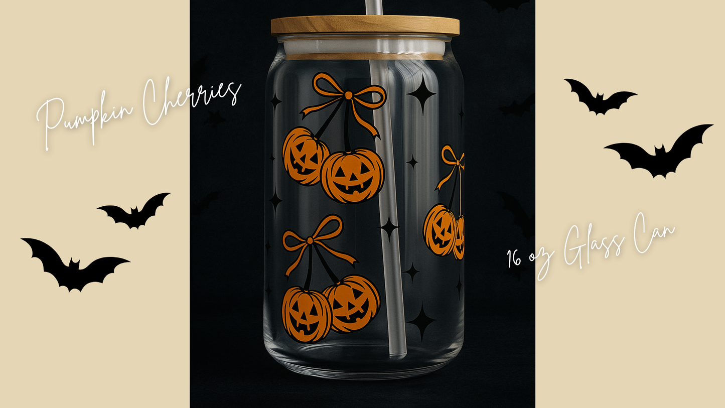 Pumpkin Cherries- Glass can