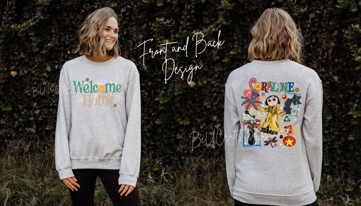 Coraline-Welcome Home Coraline Sweatshirt