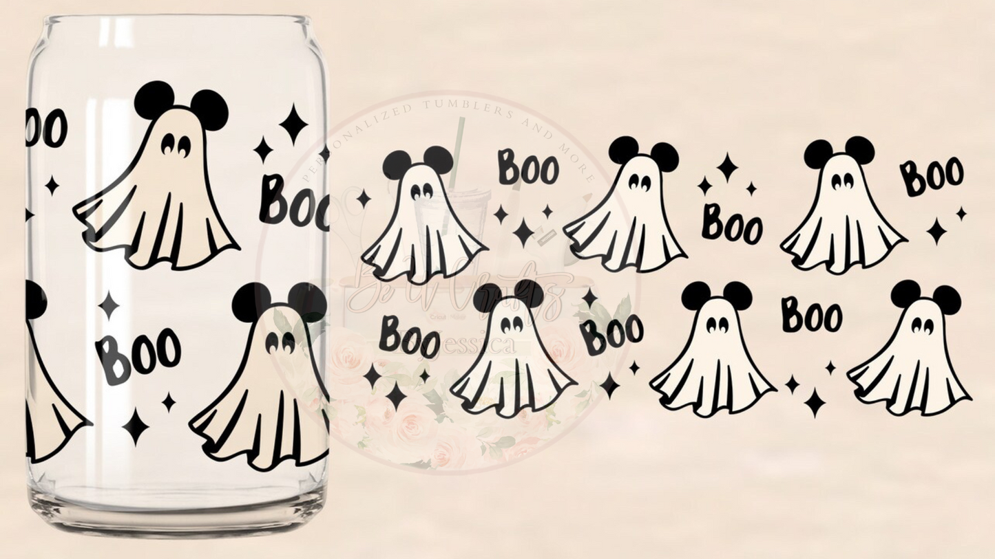 Halloween DIsney inspired -Glass Cup
