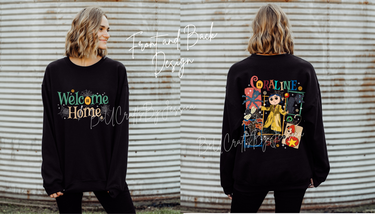 Coraline-Welcome Home Coraline Sweatshirt