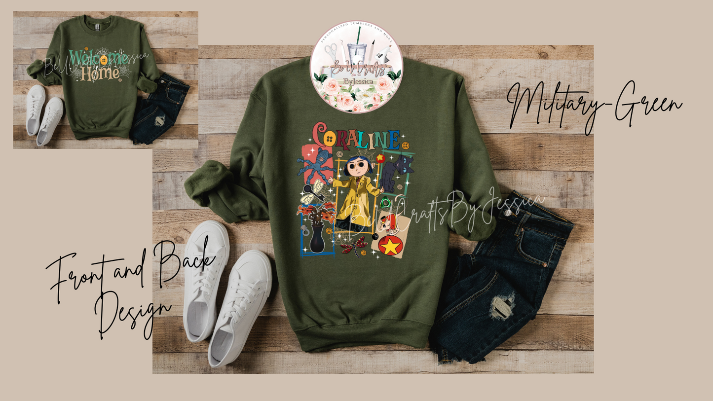 Coraline-Welcome Home Coraline Sweatshirt