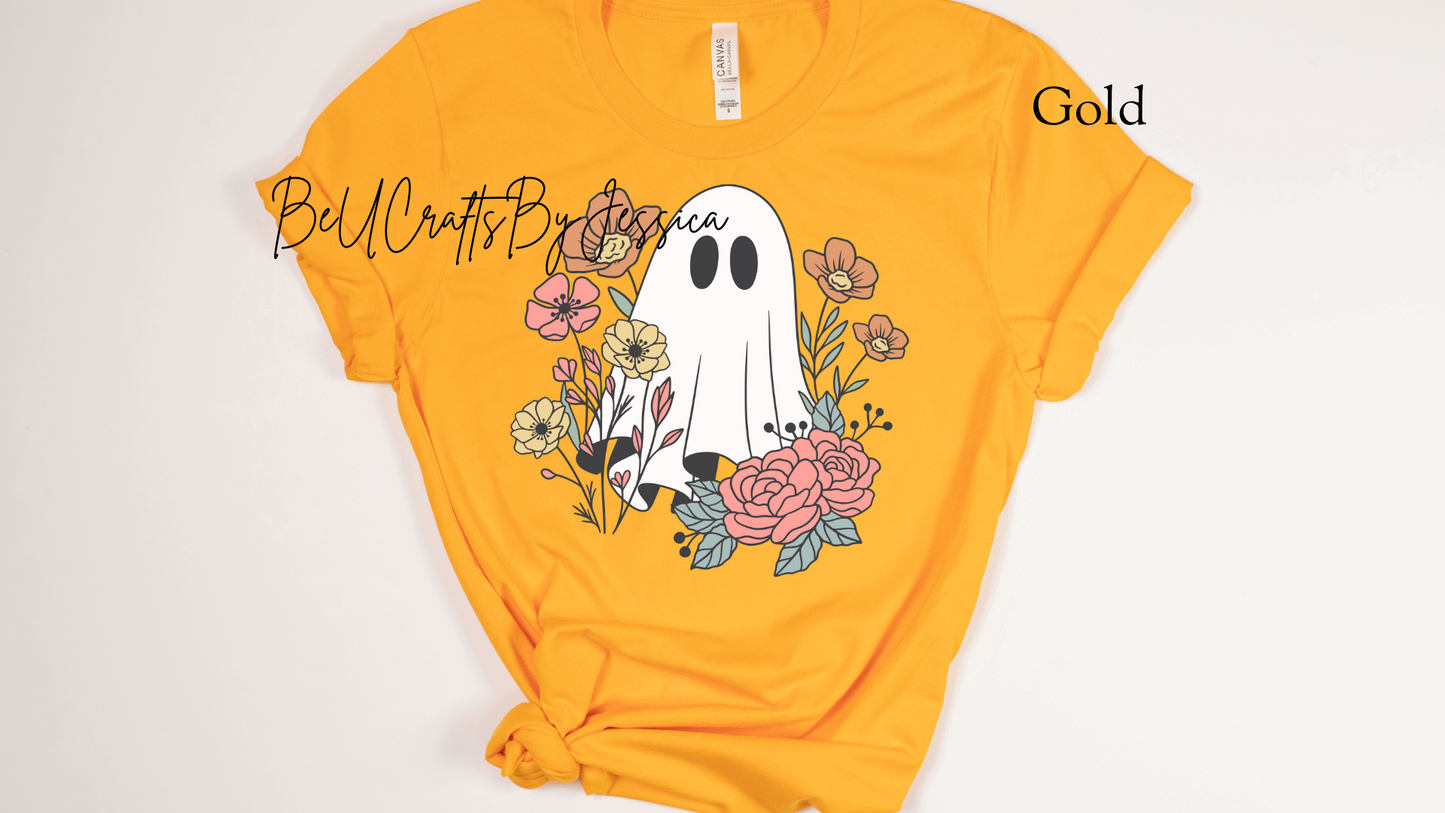 Comfort Colors Halloween Ghost Shirt, Cute Halloween Shirt, Halloween Women's Shirt, Spooky Season Shirt, Trick or Treat Shirt,