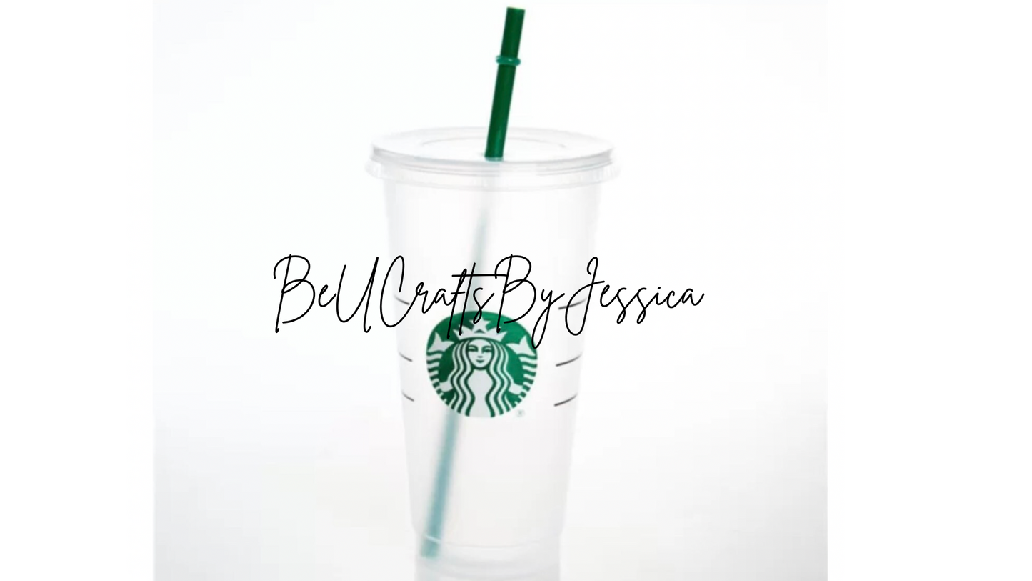 Blank Clear Starbucks Cold Cups | Bulk Options | Venti 24oz/710ml | Includes Lids and Straws