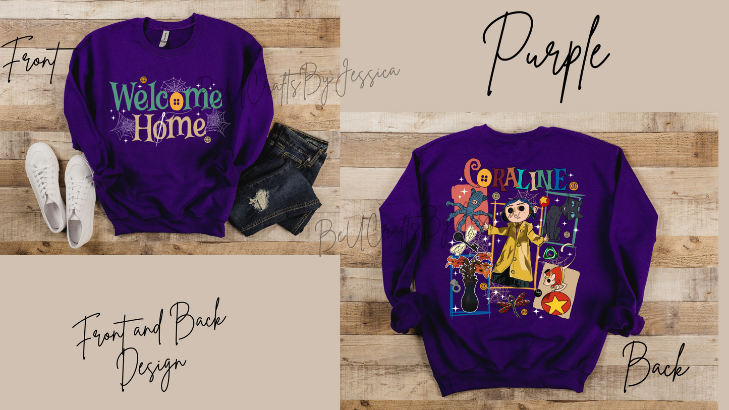 Coraline-Welcome Home Coraline Sweatshirt