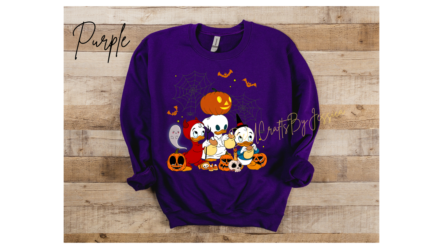 Trick-or-Treat Duck Trio Halloween Tee & Sweatshirt