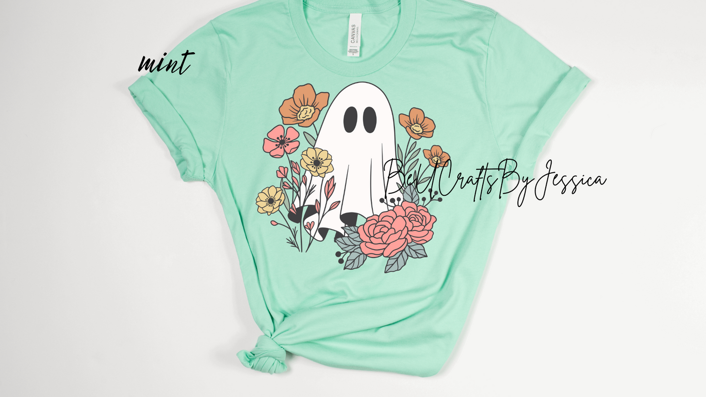 Comfort Colors Halloween Ghost Shirt, Cute Halloween Shirt, Halloween Women's Shirt, Spooky Season Shirt, Trick or Treat Shirt,