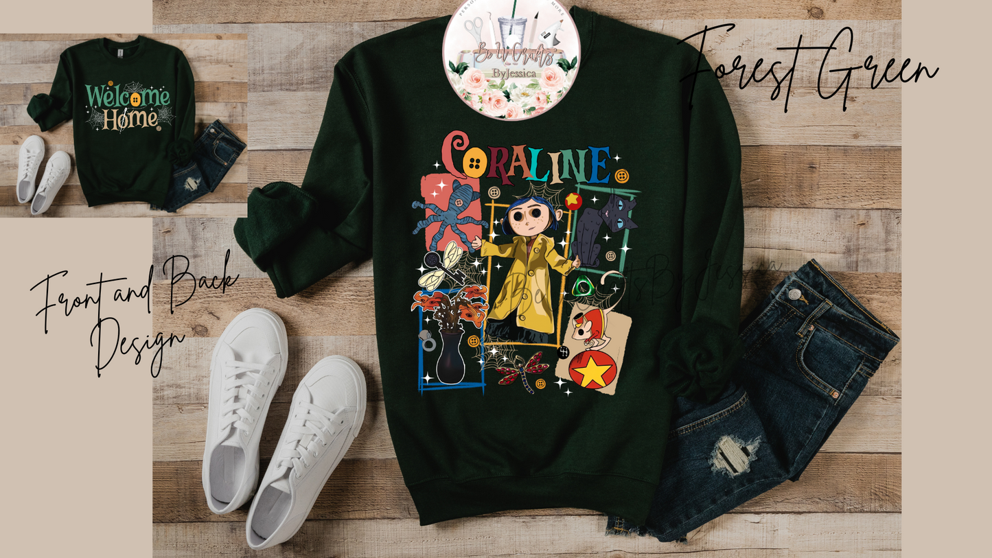 Coraline-Welcome Home Coraline Sweatshirt