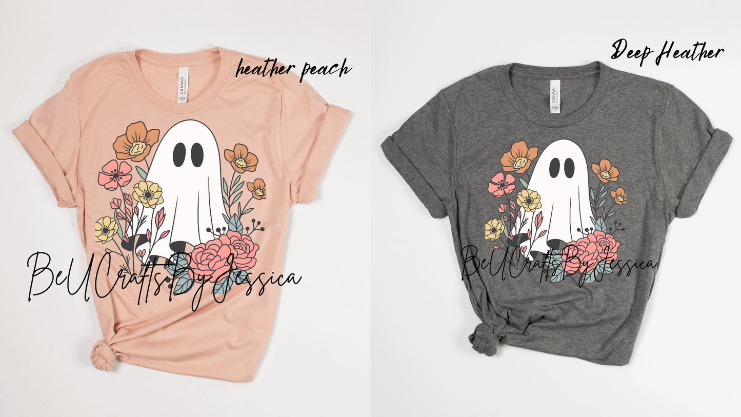 Comfort Colors Halloween Ghost Shirt, Cute Halloween Shirt, Halloween Women's Shirt, Spooky Season Shirt, Trick or Treat Shirt,