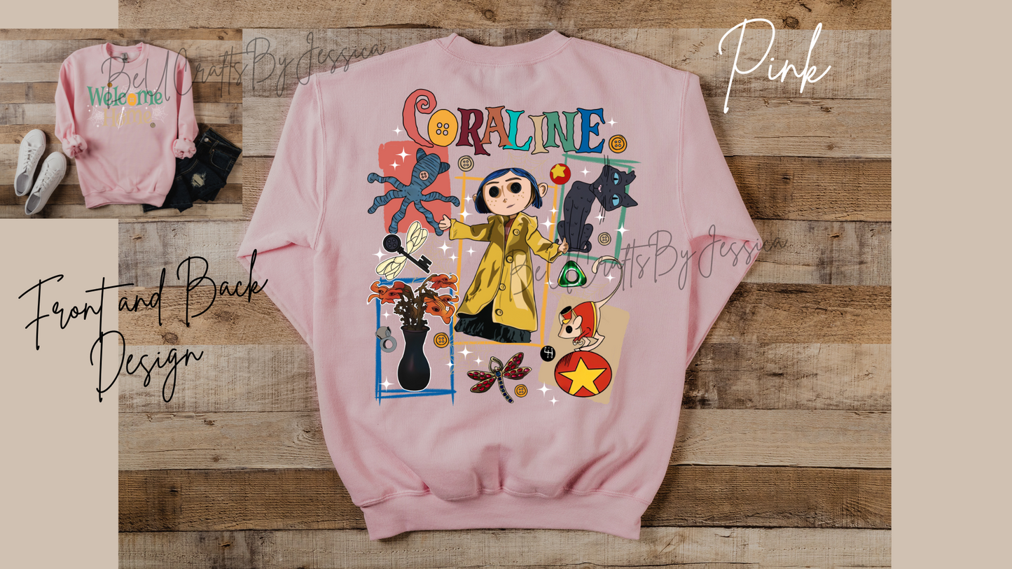 Coraline-Welcome Home Coraline Sweatshirt