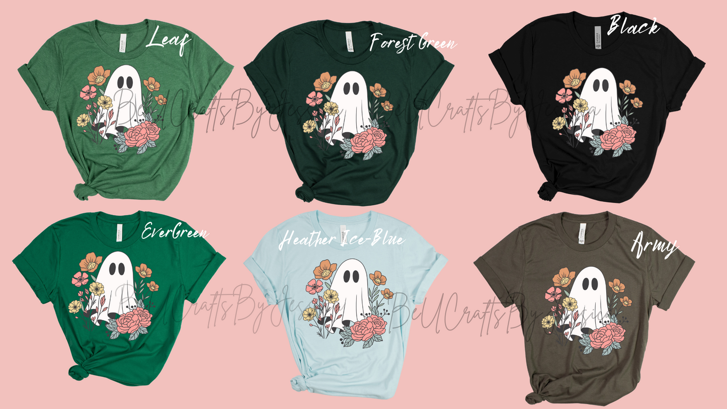 Comfort Colors Halloween Ghost Shirt, Cute Halloween Shirt, Halloween Women's Shirt, Spooky Season Shirt, Trick or Treat Shirt,