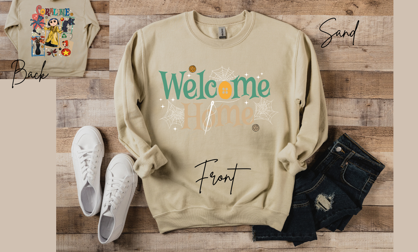 Coraline-Welcome Home Coraline Sweatshirt