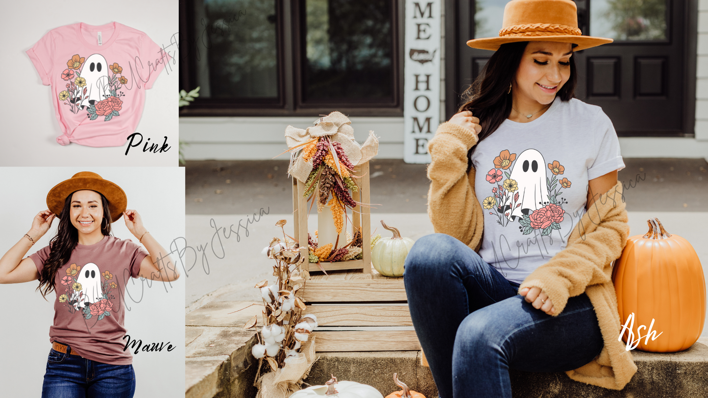 Comfort Colors Halloween Ghost Shirt, Cute Halloween Shirt, Halloween Women's Shirt, Spooky Season Shirt, Trick or Treat Shirt,