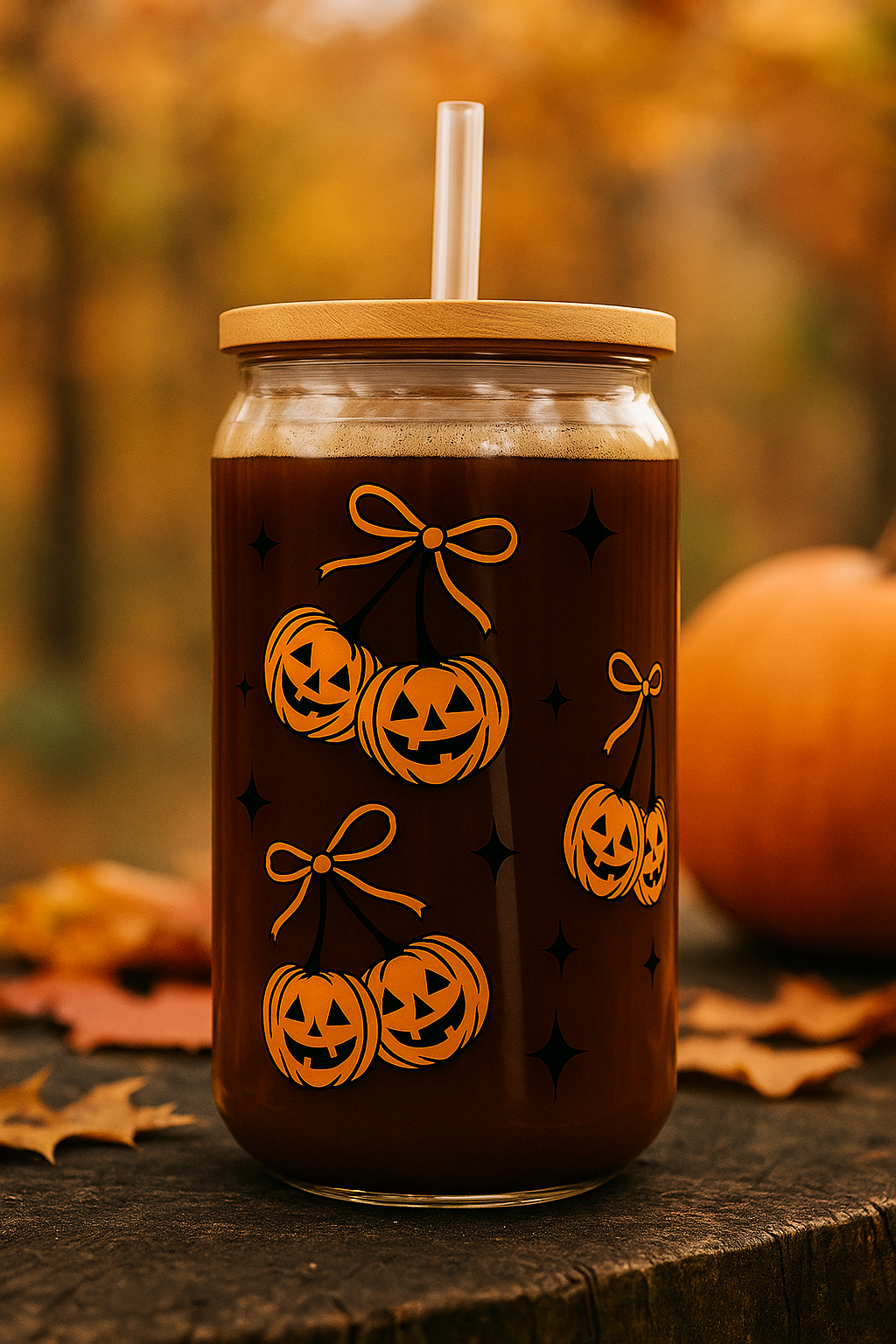 Pumpkin Cherries- Glass can