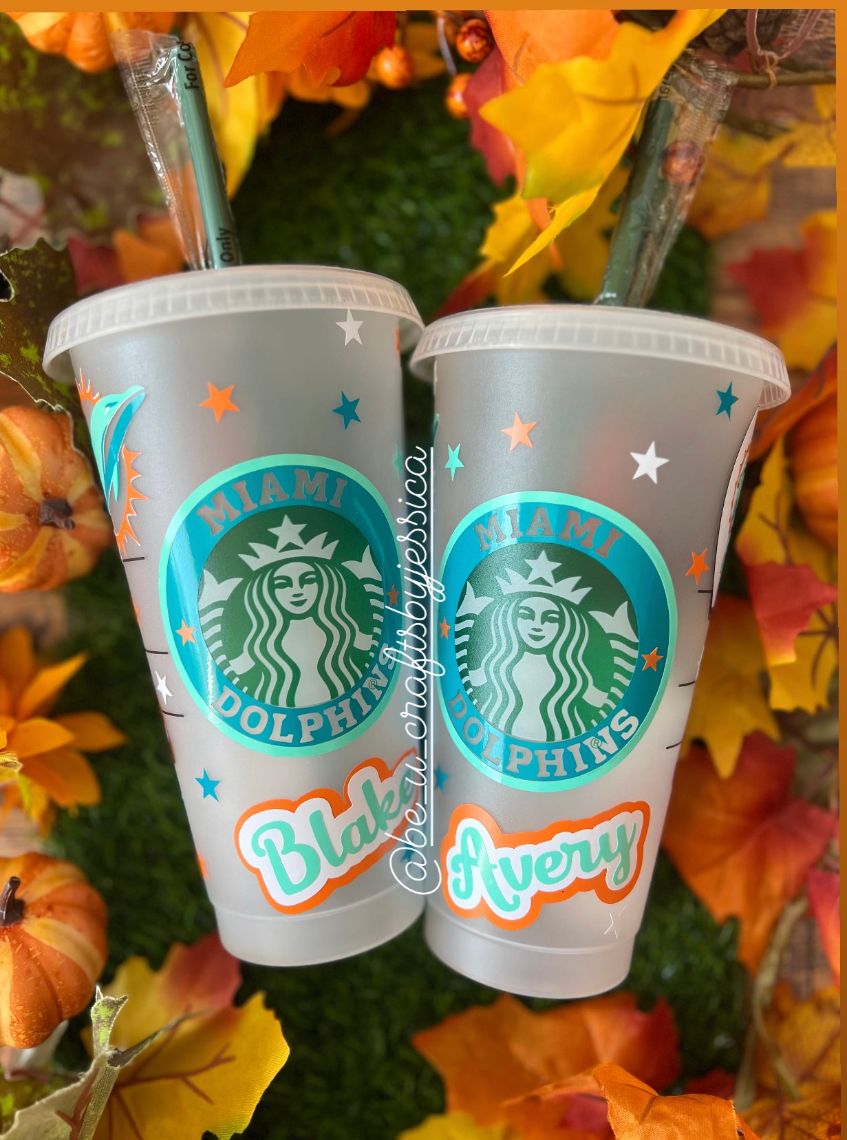 MIAMI DOLPHINS inspired NFL Cup|Starbucks Reusable Cold Cup