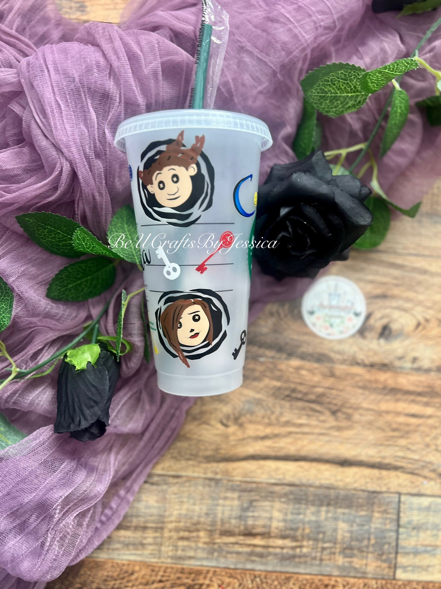 Coraline Inspired Starbucks Reuseable Cold Cup