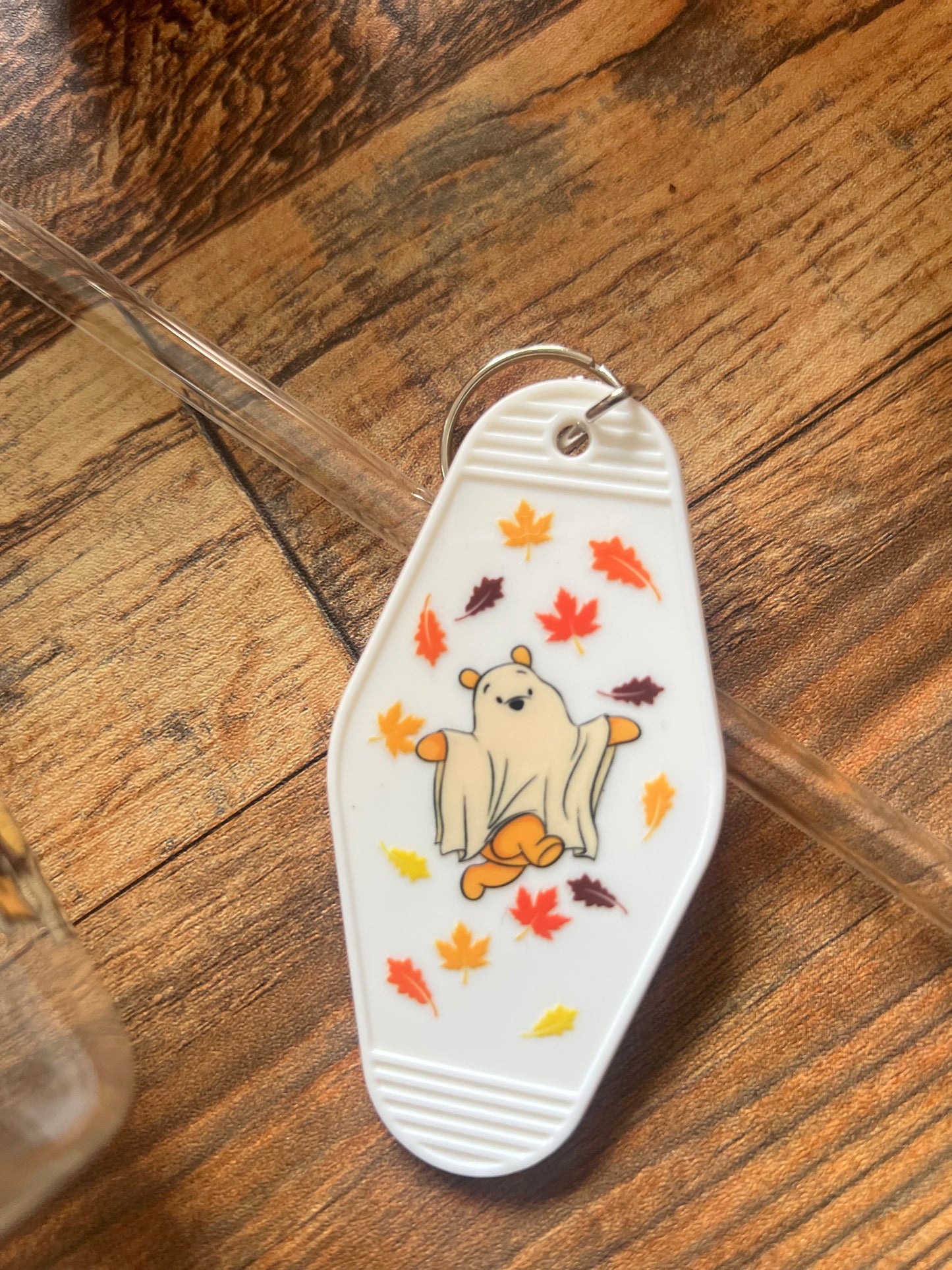Fall Ghost Bear Glass Cup – 16oz Libbey Can Glass