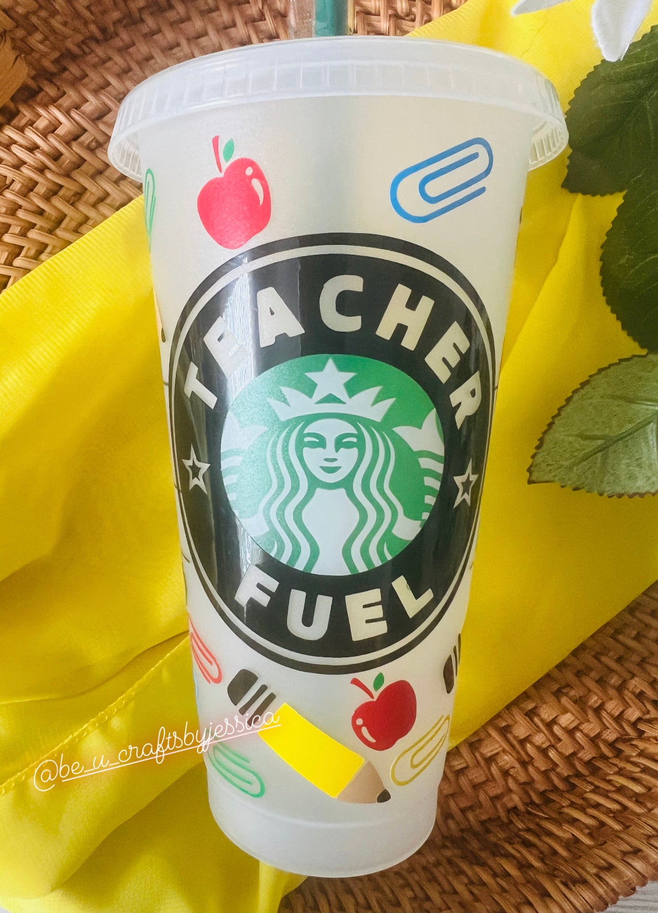 Teacher Fuel Reuseable Starbucks Cold Cup