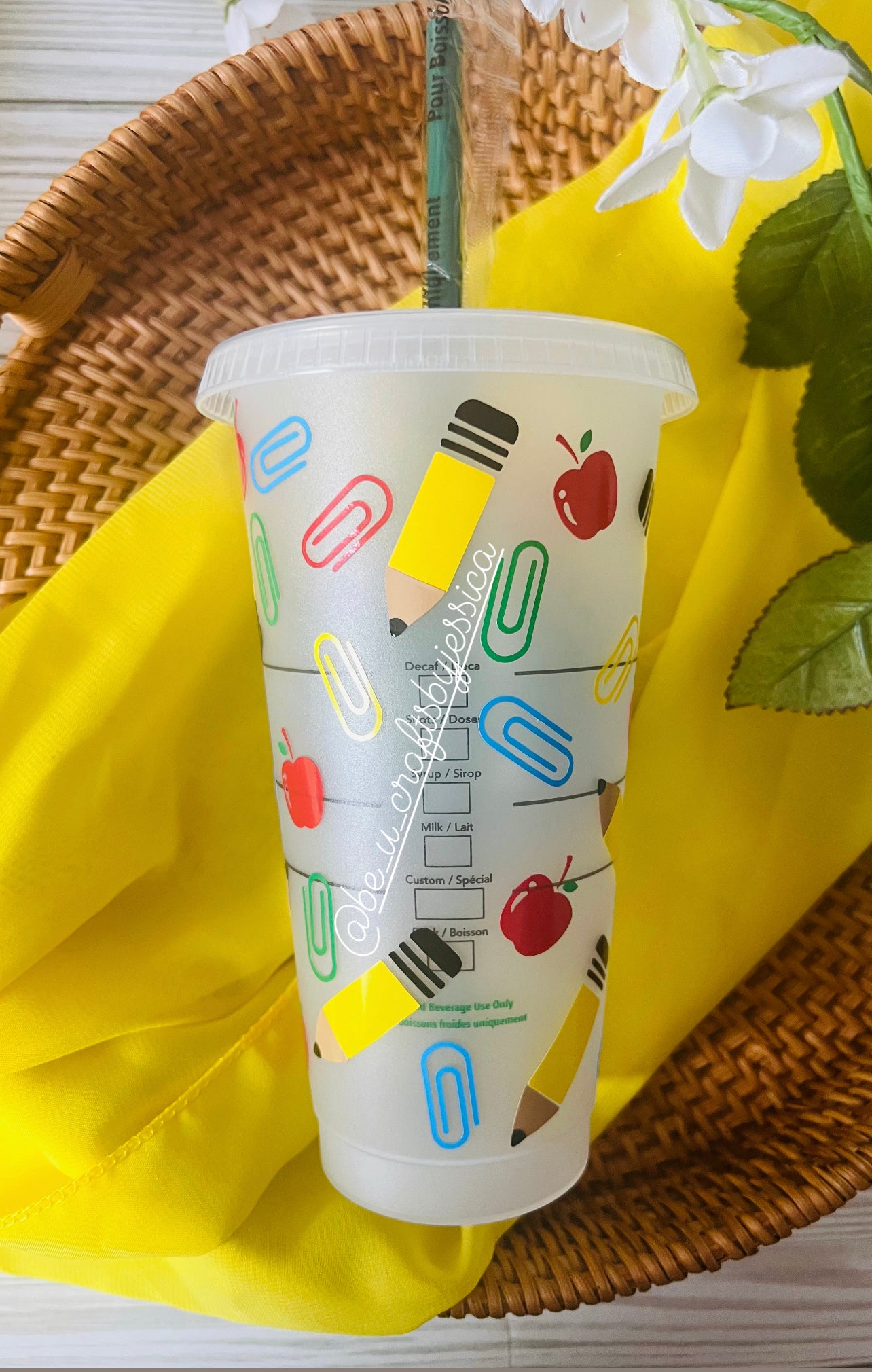 Teacher Fuel Reuseable Starbucks Cold Cup