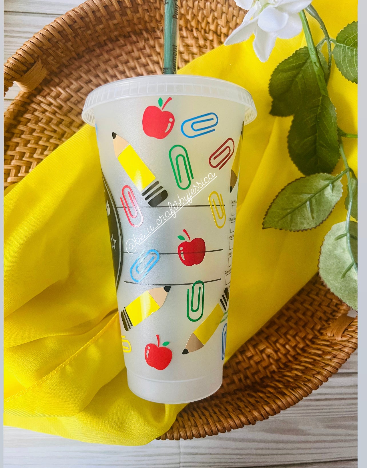 Teacher Fuel Reuseable Starbucks Cold Cup