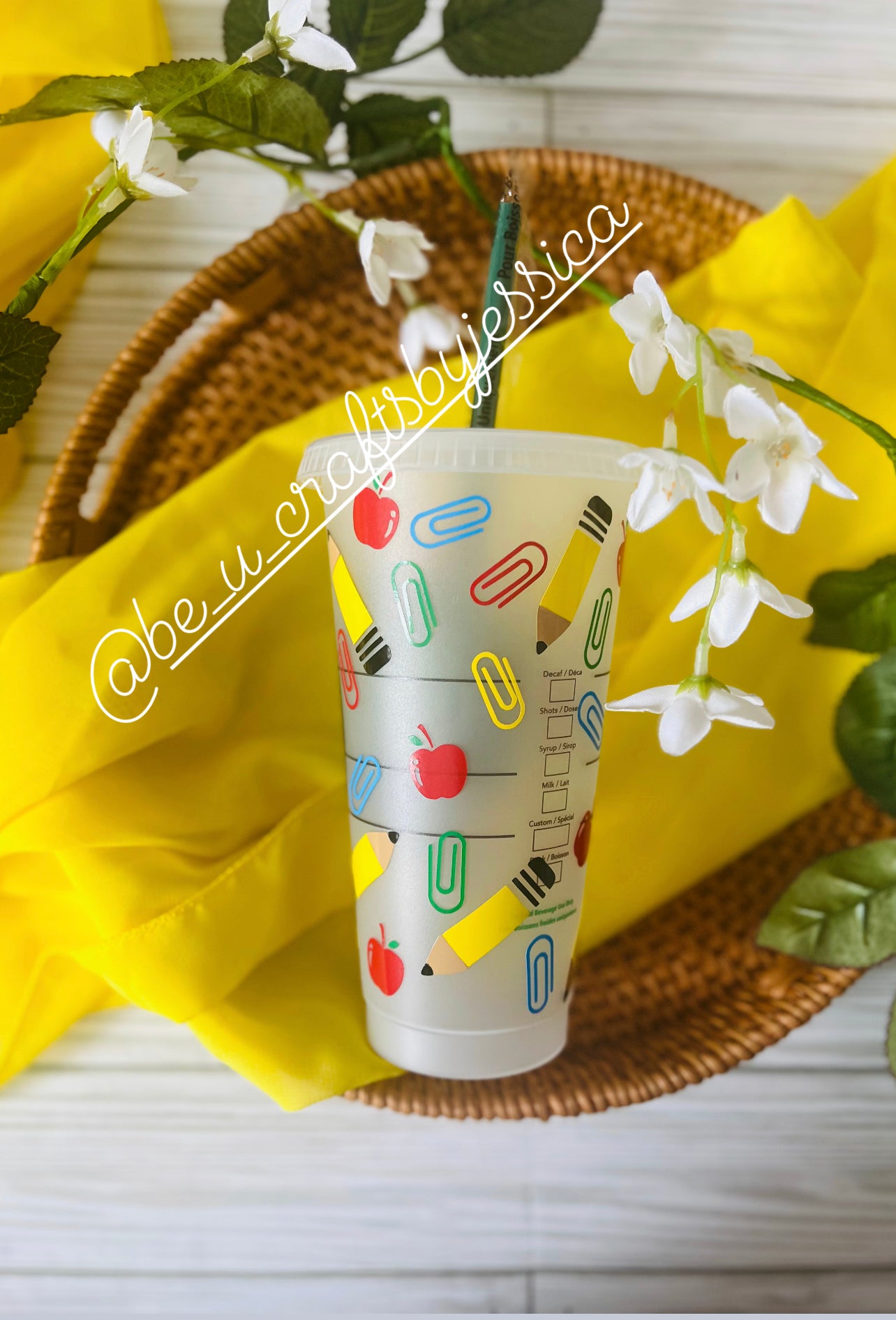 Teacher Fuel Reuseable Starbucks Cold Cup
