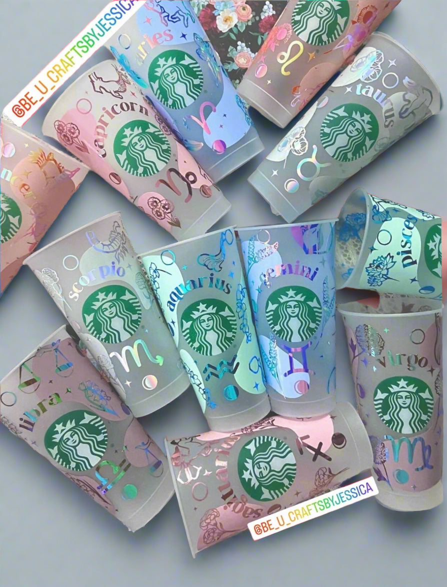 Zodiac Abstract Vintage Starbucks Cold Cup