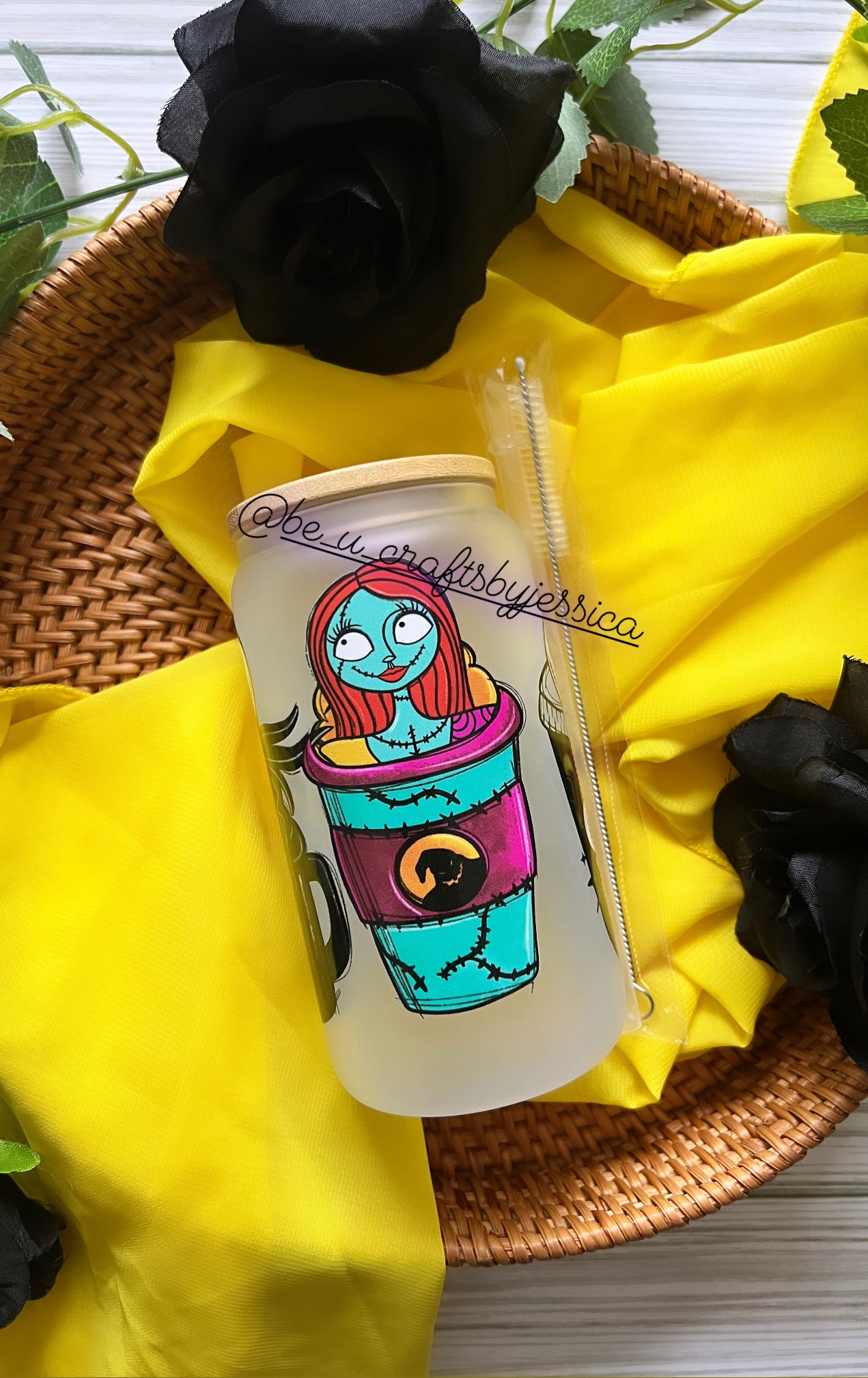 Nightmare Before christmas Glass can