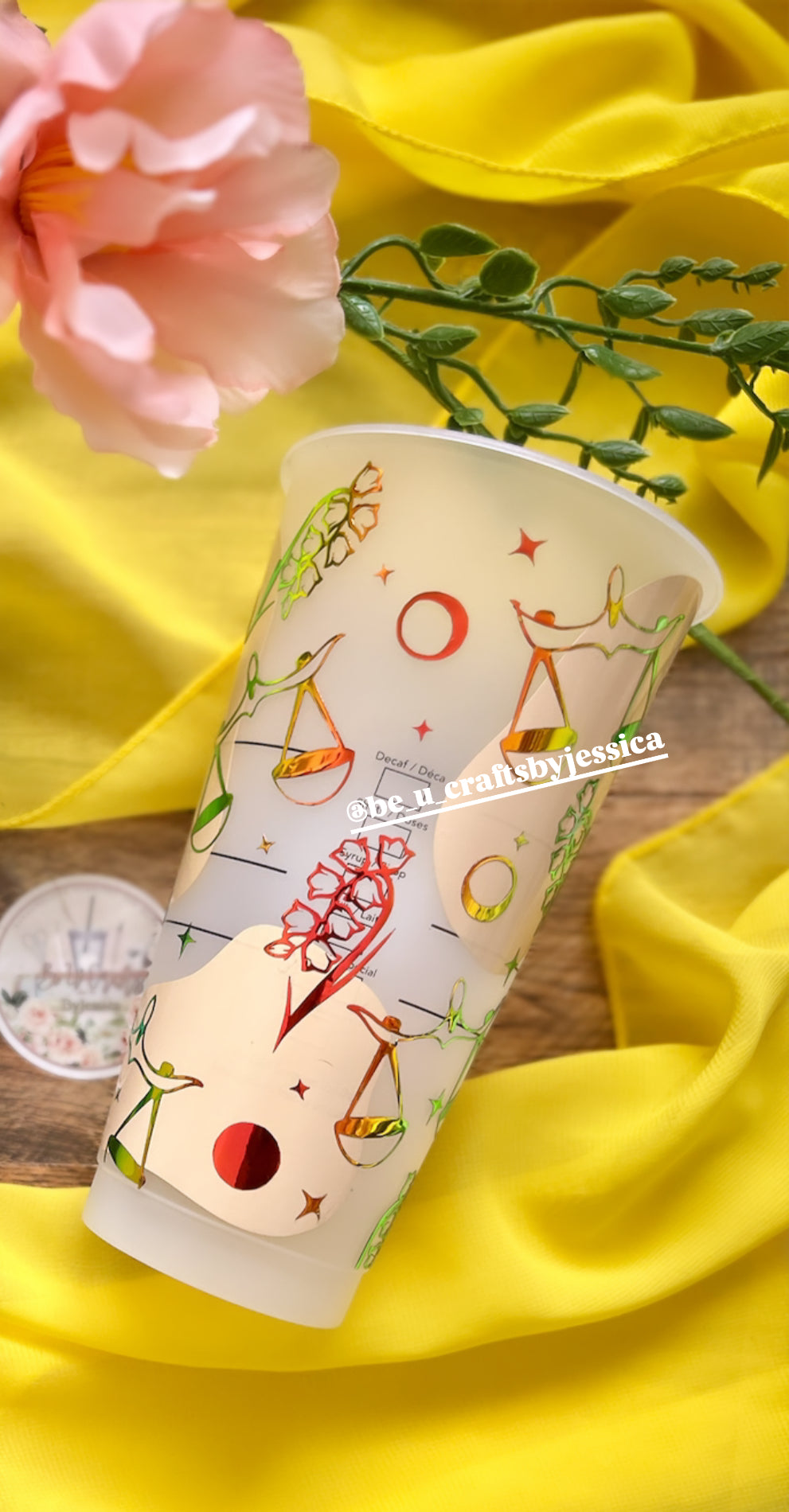 Zodiac Abstract Vintage Starbucks Cold Cup