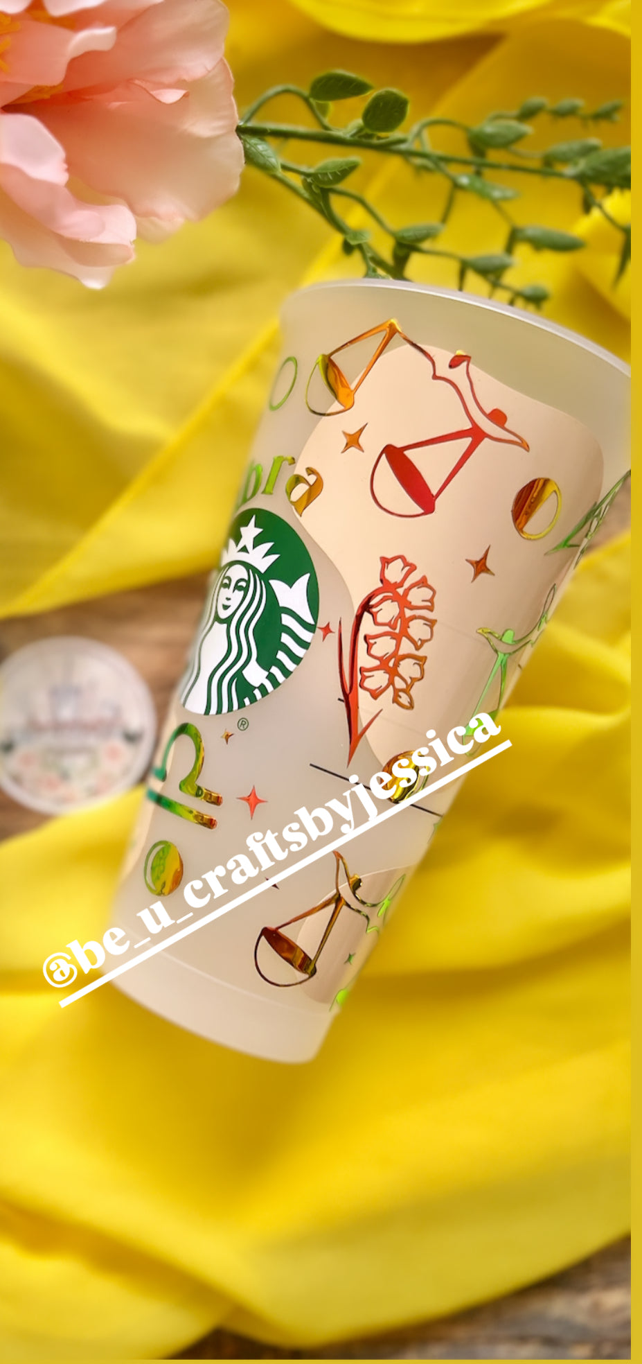 Zodiac Abstract Vintage Starbucks Cold Cup