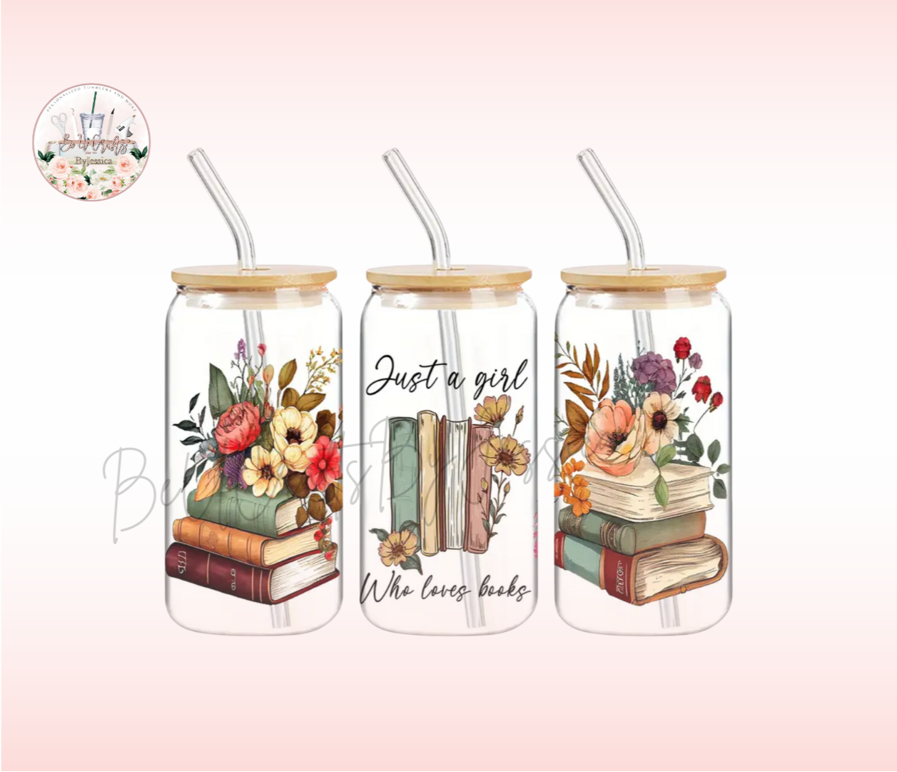 Just a Girl Who Loves Books- Glass Cup
