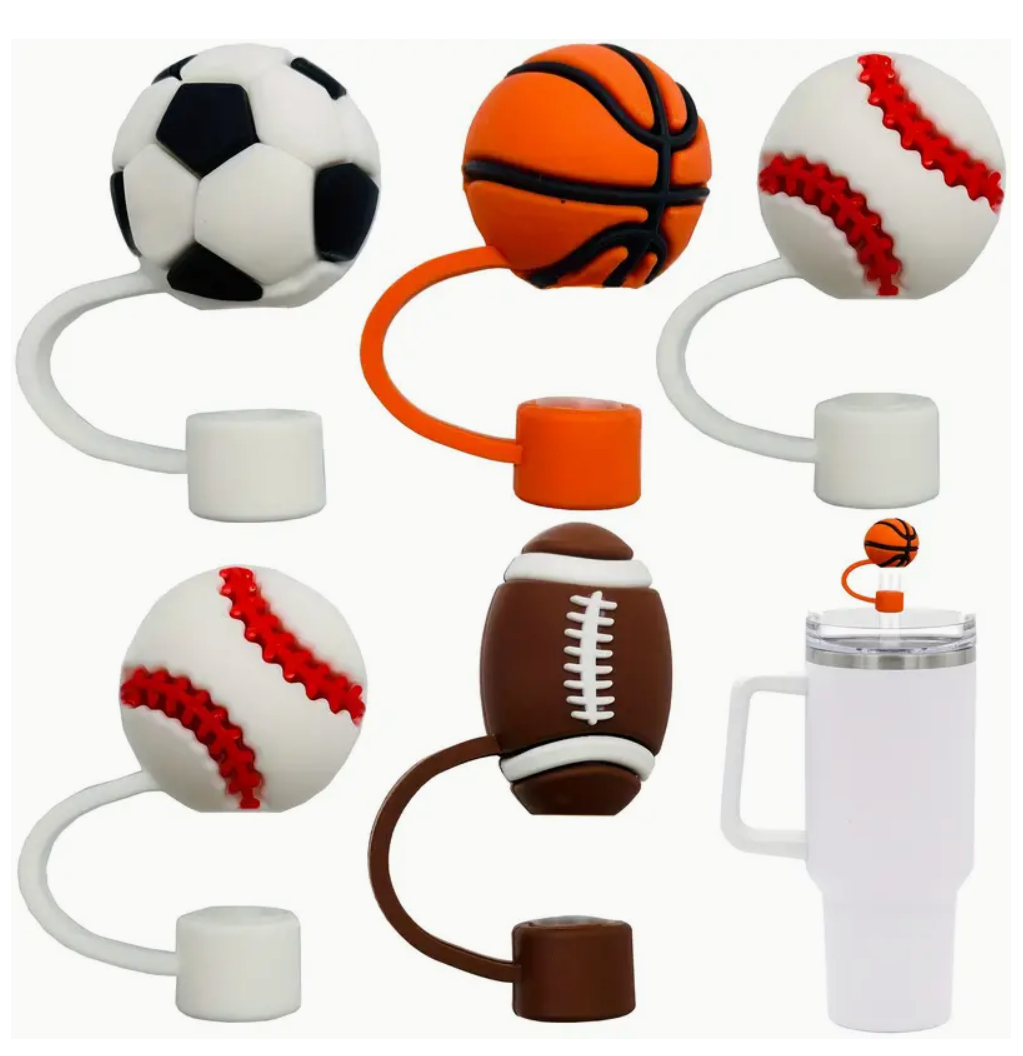 Sports Straw Caps – Reusable Silicone Straw Toppers