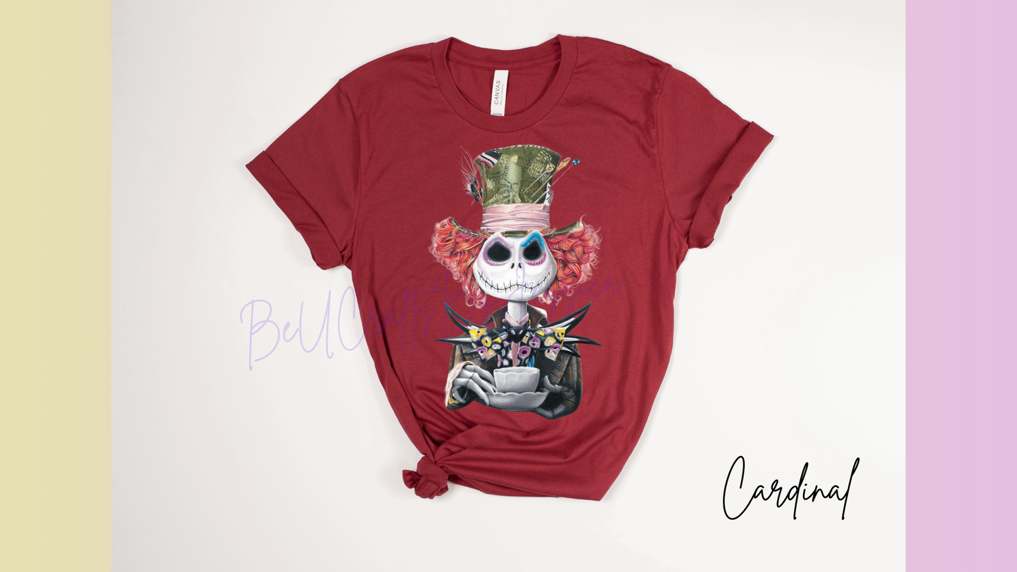 Mad Hatter Jack skellington inspired -Shirt