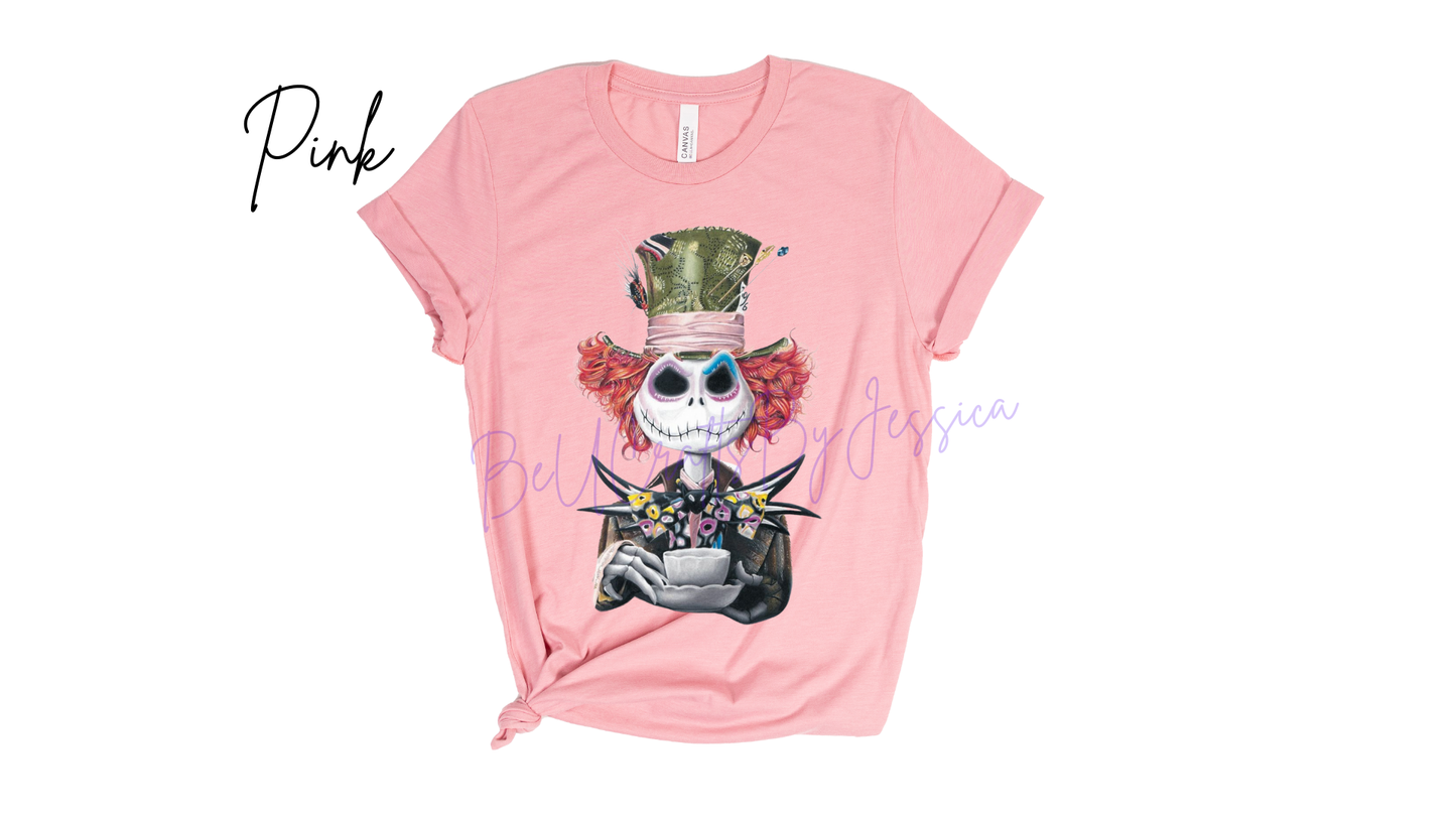 Mad Hatter Jack skellington inspired -Shirt