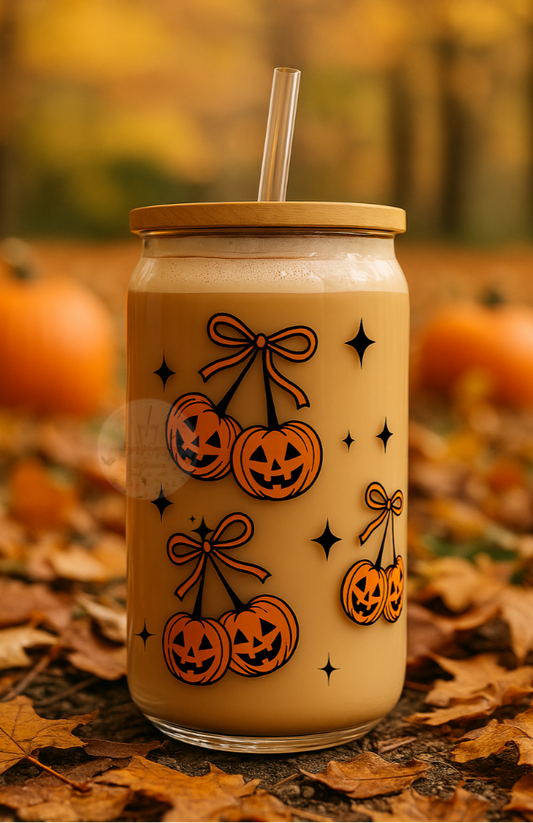 Pumpkin Cherries- Glass can