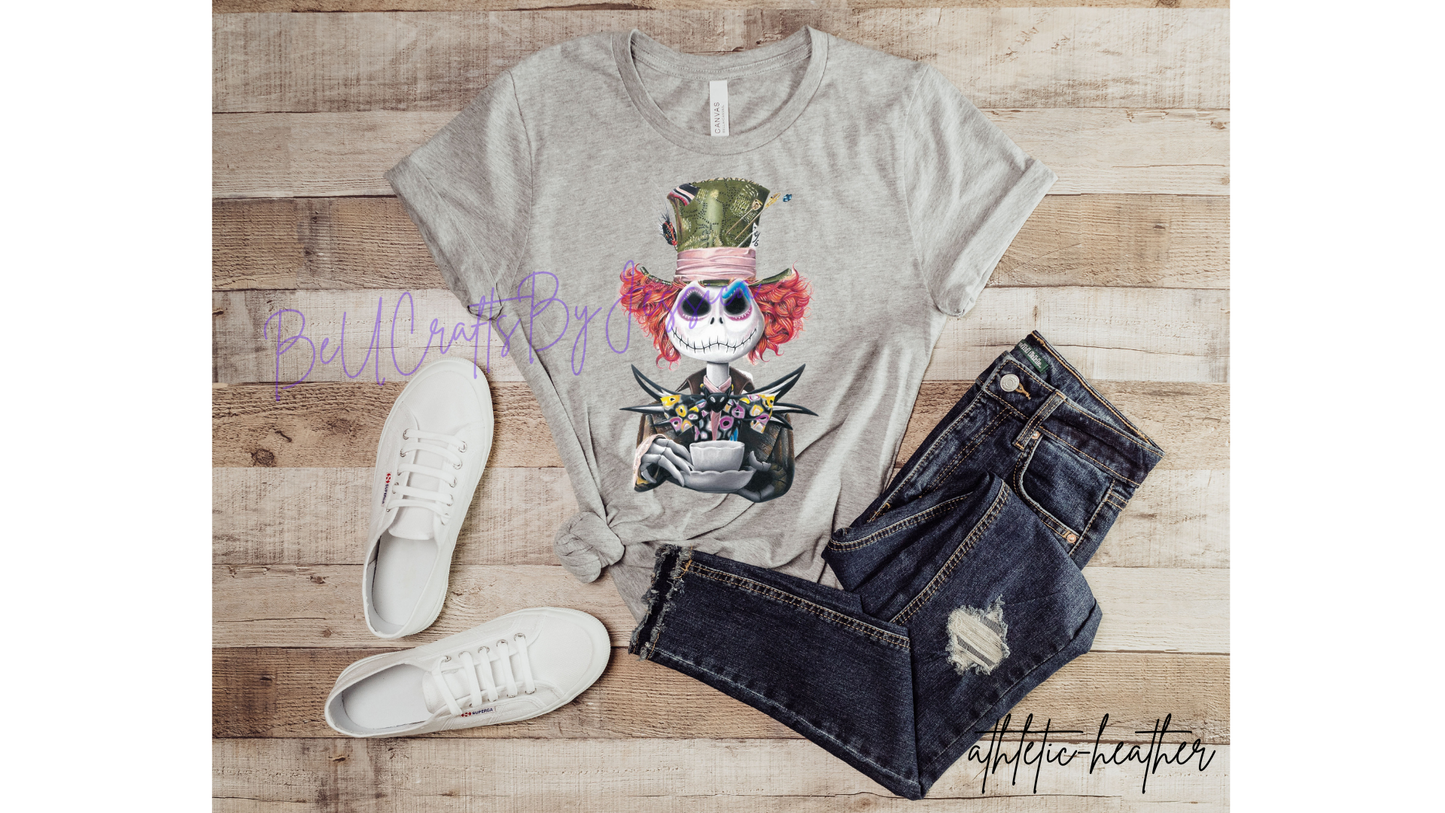 Mad Hatter Jack skellington inspired -Shirt