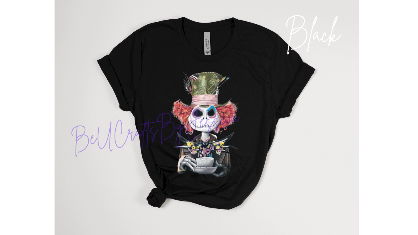 Mad Hatter Jack skellington inspired -Shirt