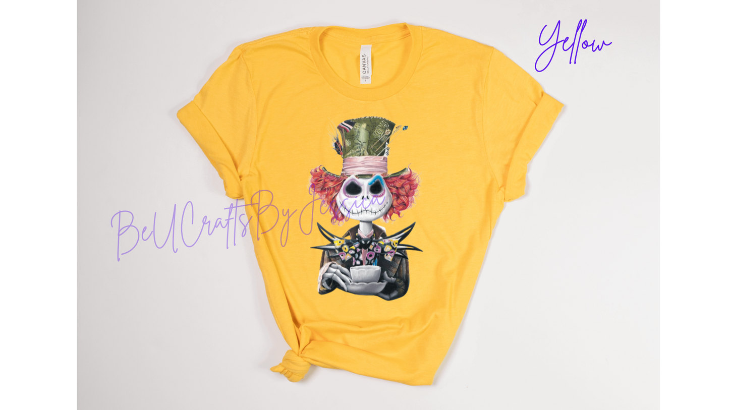 Mad Hatter Jack skellington inspired -Shirt
