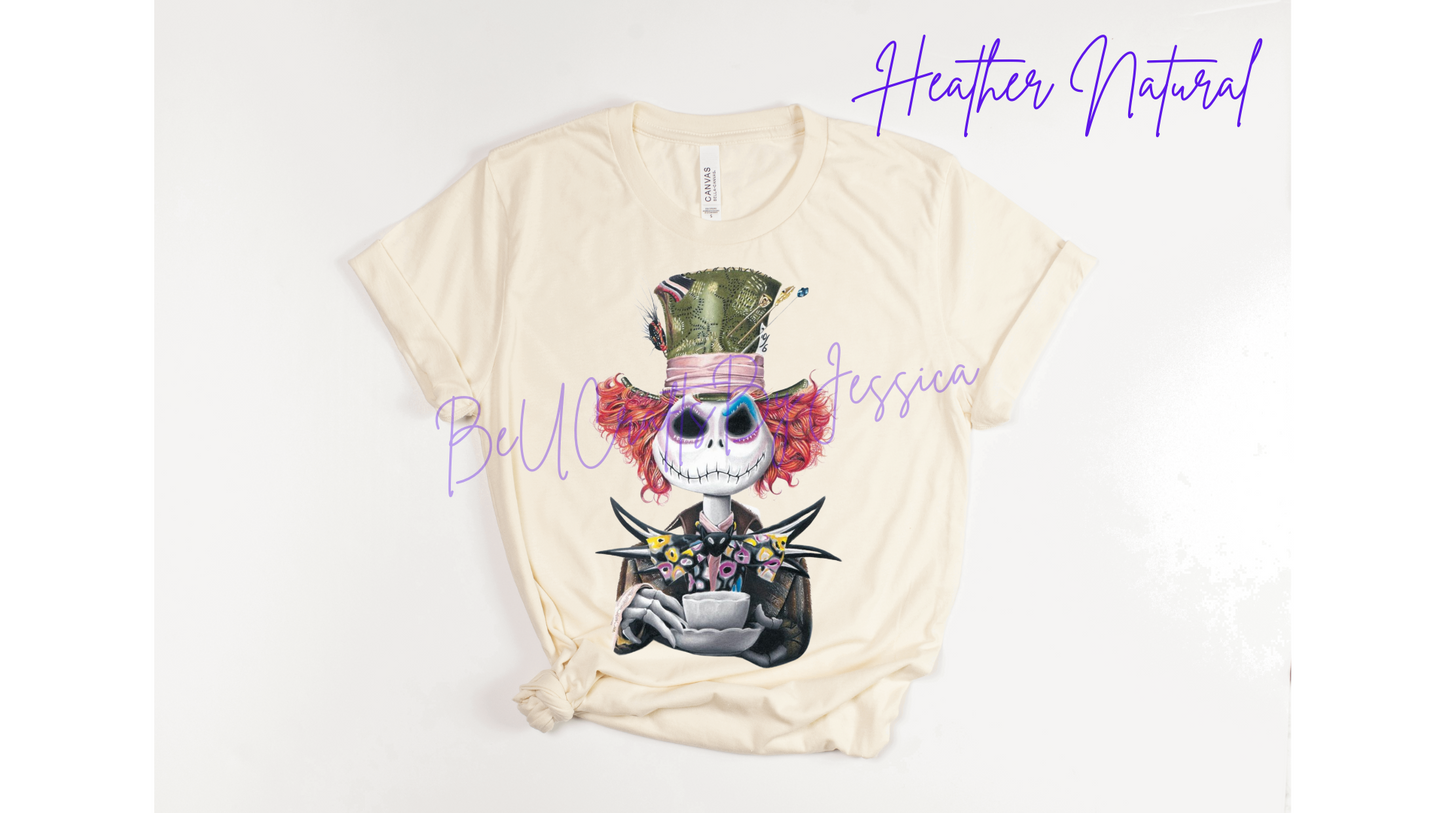 Mad Hatter Jack skellington inspired -Shirt
