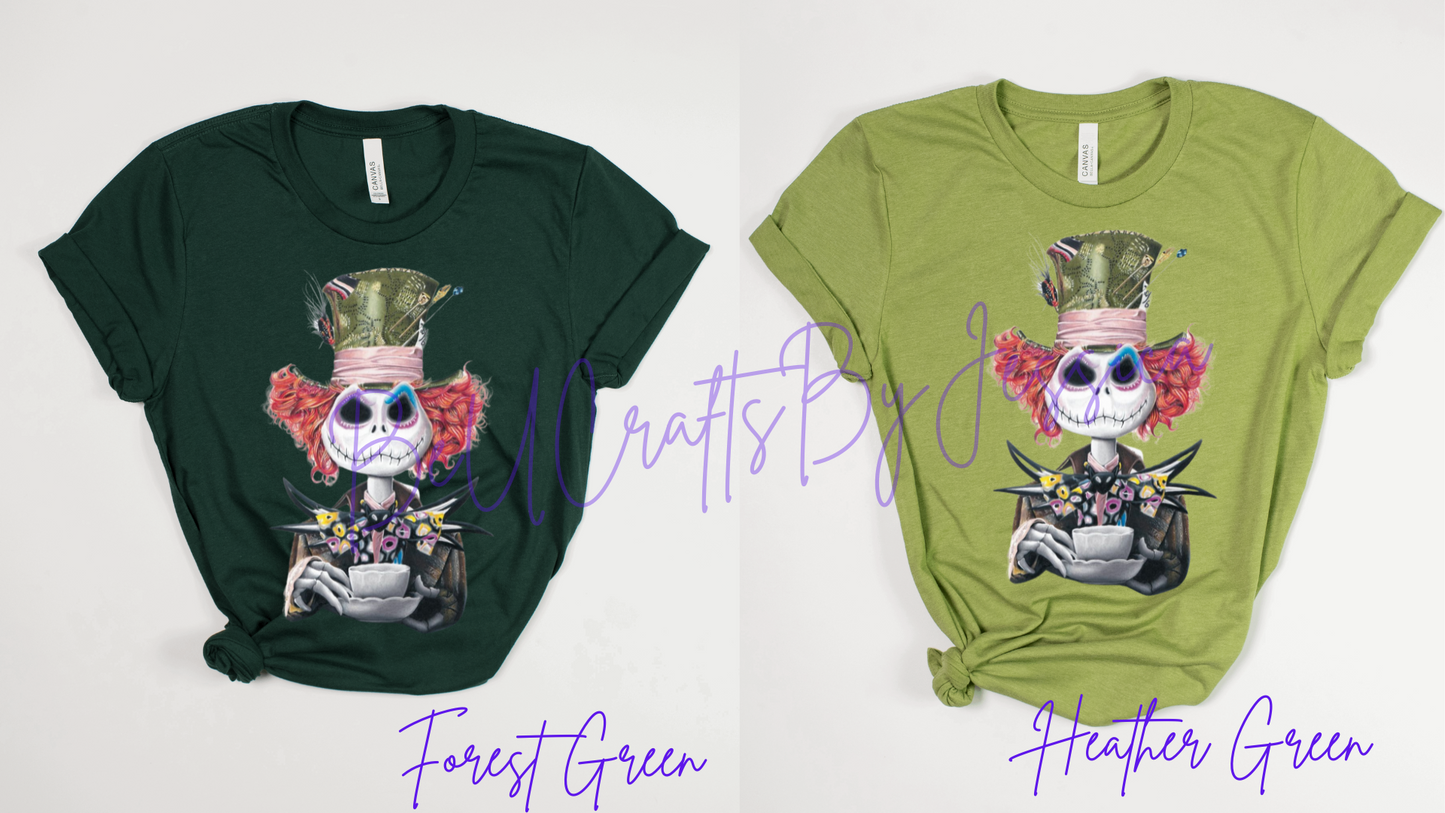 Mad Hatter Jack skellington inspired -Shirt