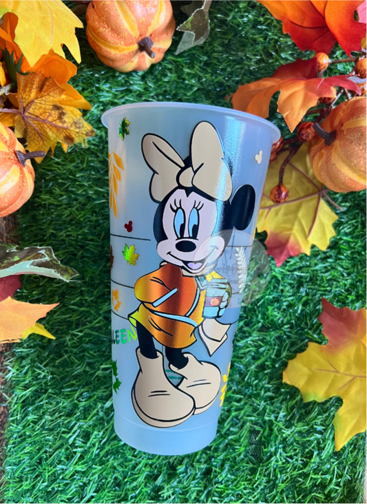 Autumn Is My Favorite Color – Fall Minnie Mouse Cold Cup (Customizable)