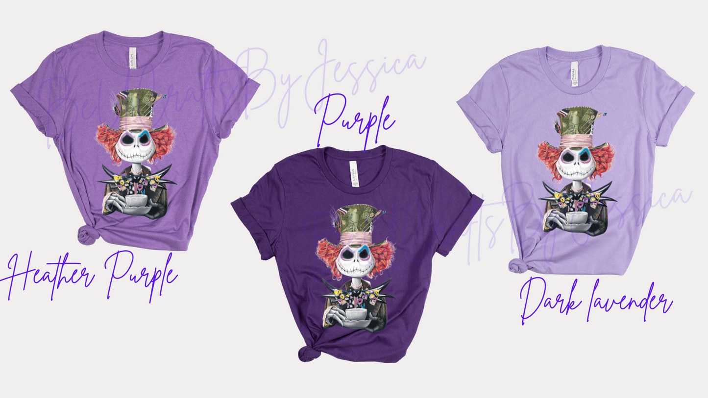 Mad Hatter Jack skellington inspired -Shirt