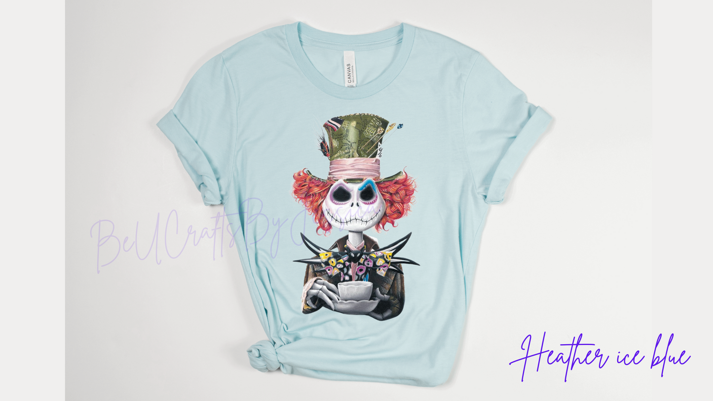 Mad Hatter Jack skellington inspired -Shirt
