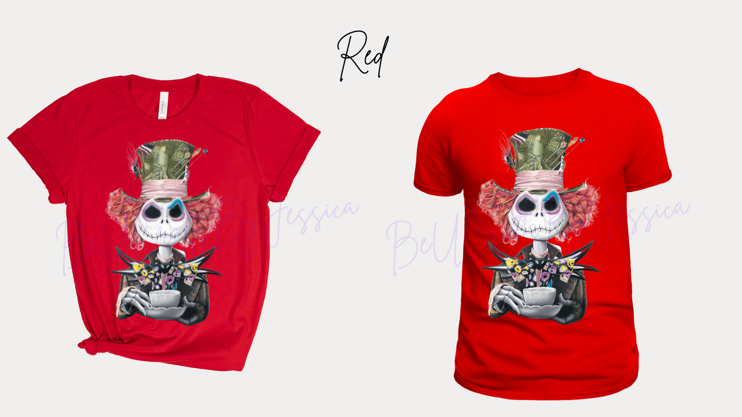 Mad Hatter Jack skellington inspired -Shirt
