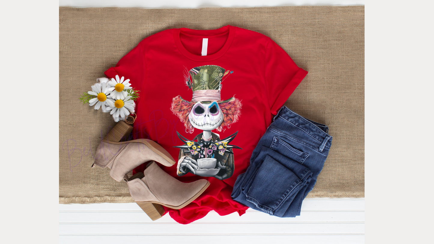Mad Hatter Jack skellington inspired -Shirt