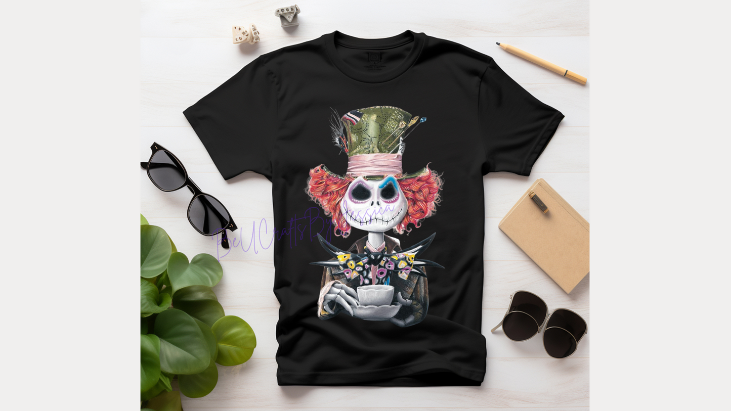 Mad Hatter Jack skellington inspired -Shirt