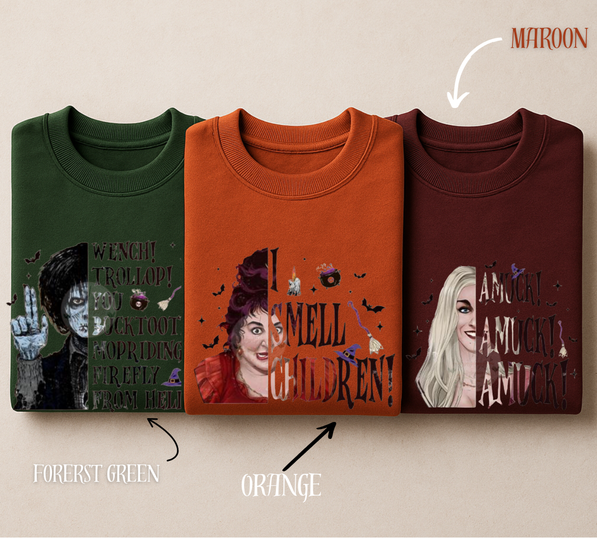 Hocus Pocus Inspired Halloween Sweatshirts