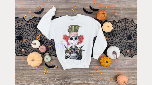 Mad Hatter Inspired Jack Skellington  -Sweatshirt