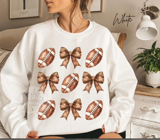 Football & Bows -Sweatshirt